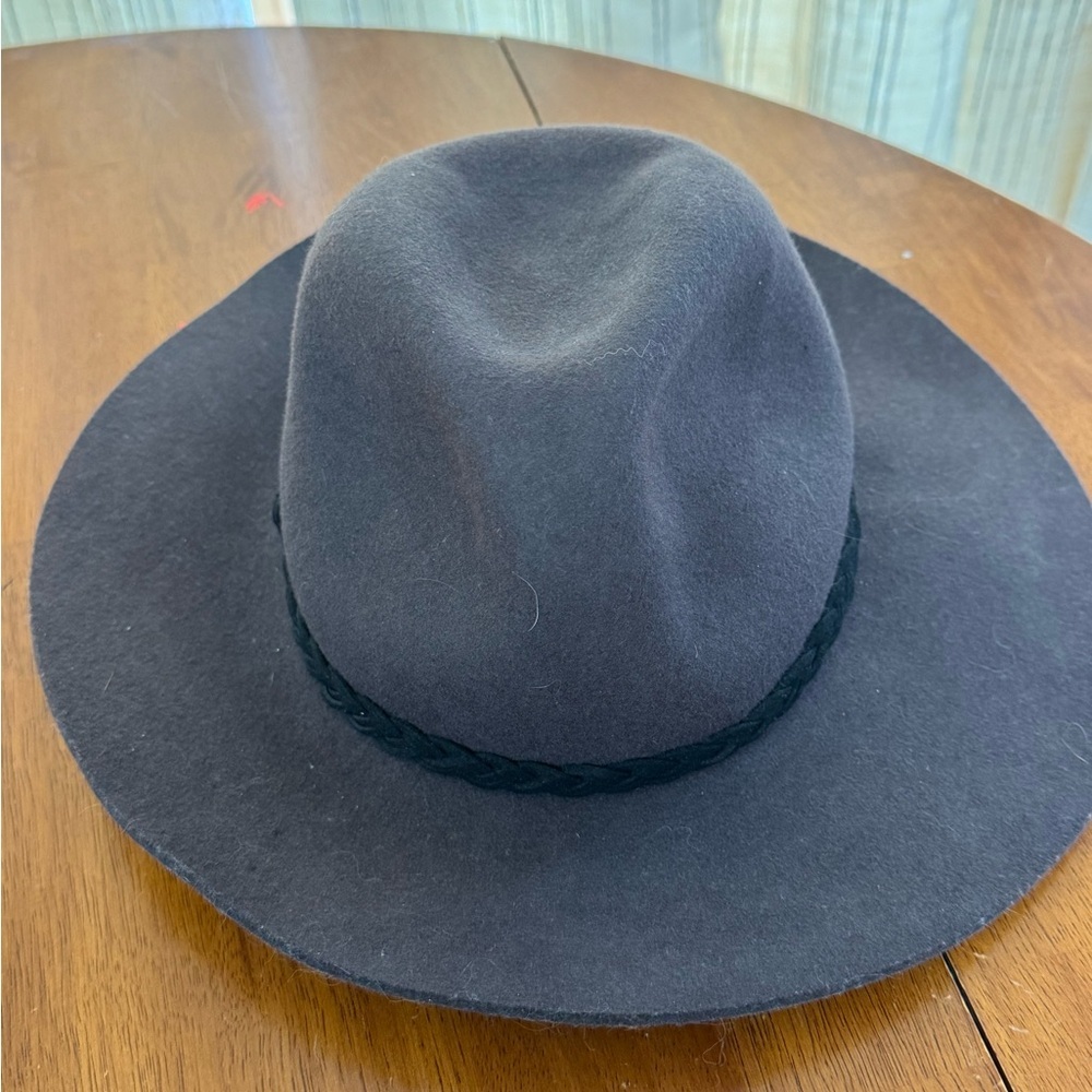 TART wide brim wool Fedora Hat one size fits mist boho #festival